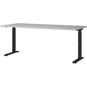 Image GERMANIA DOWNEY höhenverstellbarer Schreibtisch kaschmir rechteckig, C-Fuß-Gestell schwarz 180,0 x 80,0 cm