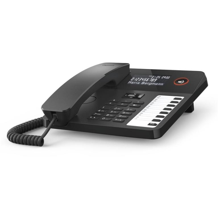 Image GIGASET DESK 600 schwarz schnurgebundenes Tisch- und Wandtelefon