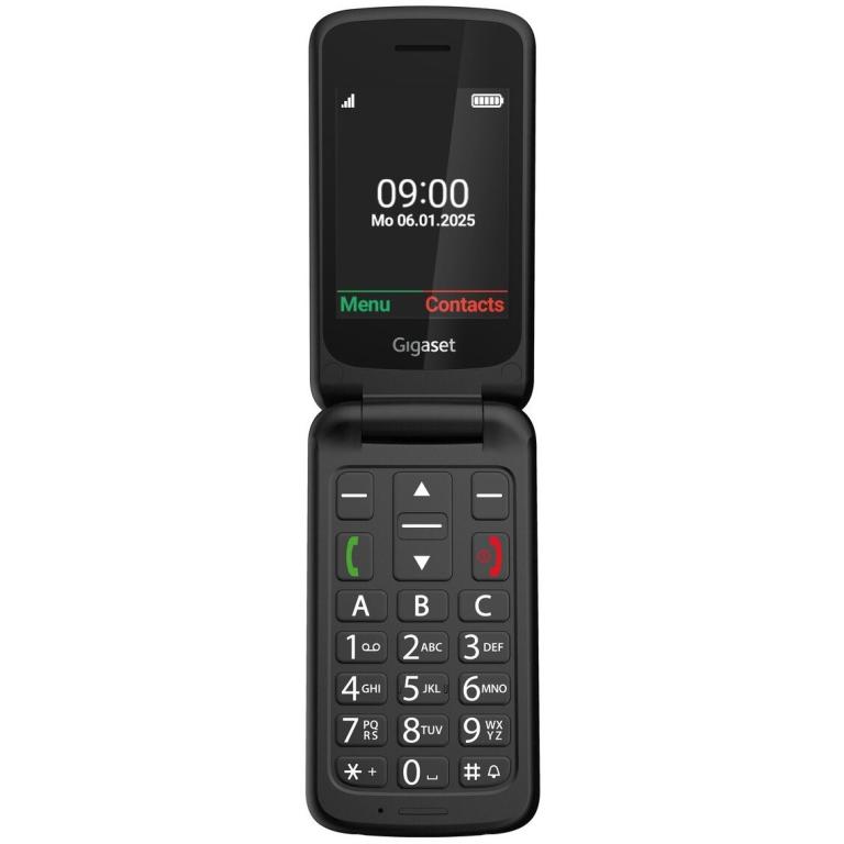 Image GIGASET GL595 Dual Sim Black SOS-Button, CAM, SD-card Slot/ GSM 2G/3G/ Usb-C/ C