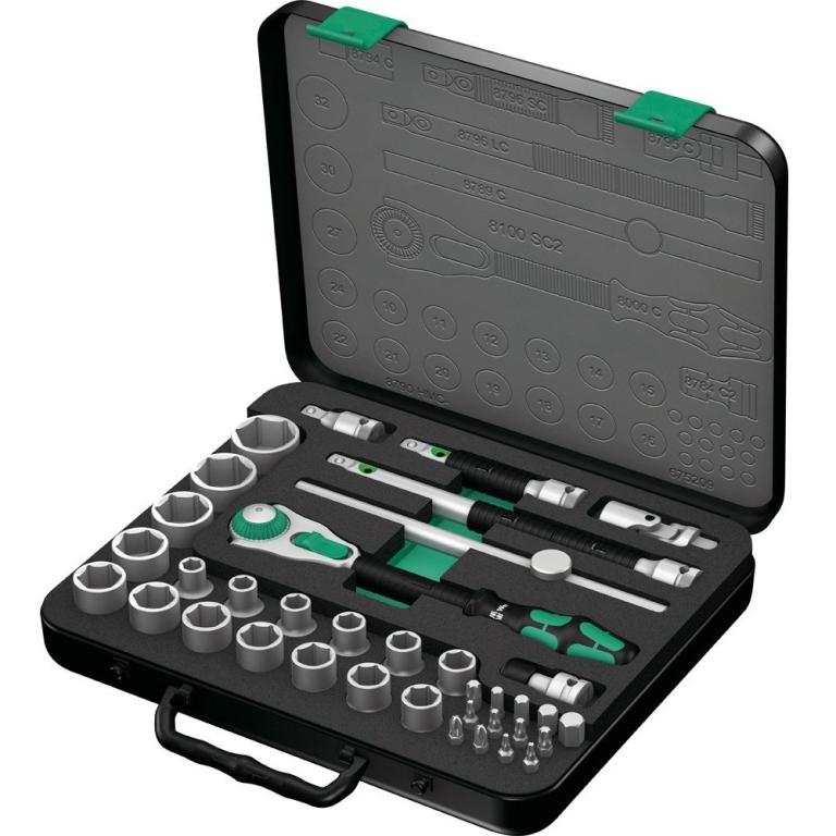 Image WERA 8100 SC 2 Zyklop Speed Knarrensatz 1/2 -Antrieb metr.