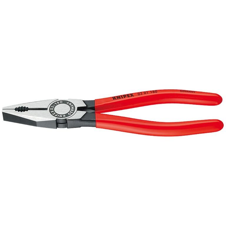 Image KNIPEX Kombizange 180 mm Zange schwarz atramentiert, Kopf poliert, Griffe mit K