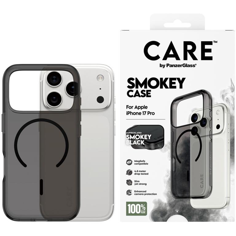 Image PANZERGLASS CARE Flagship Case Urban Explorer Smokey w. Black MagSafe iPhone 17