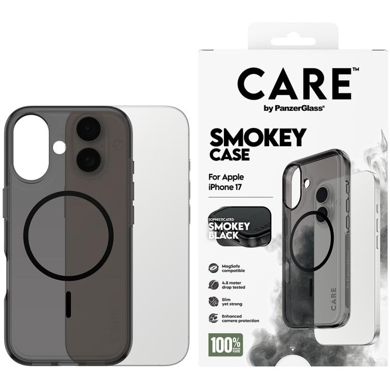 Image PANZERGLASS CARE Flagship Case Urban Explorer Smokey w. Black MagSafe iPhone 17