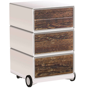 Image PAPERFLOW easyOffice Industrial Rollcontainer weiß, bunt 4 Auszüge 39,0 x 43,6 x 64,2 cm
