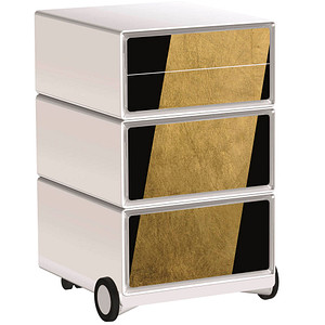 Image PAPERFLOW easyOffice Classic Chic Rollcontainer weiß, bunt 4 Auszüge 39,0 x 43,6 x 64,2 cm