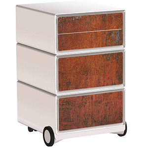 Image PAPERFLOW easyOffice Industrial Rollcontainer weiß, bunt 4 Auszüge 39,0 x 43,6 x 64,2 cm