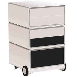 Image PAPERFLOW easyOffice Classic Chic Rollcontainer weiß, bunt 4 Auszüge 39,0 x 43,6 x 64,2 cm