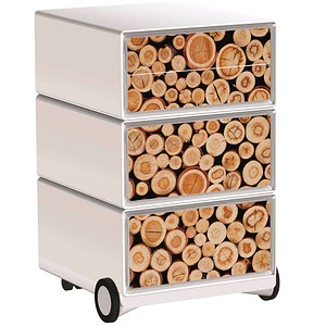 Image PAPERFLOW easyOffice Industrial Rollcontainer weiß, bunt 4 Auszüge 39,0 x 43,6 x 64,2 cm