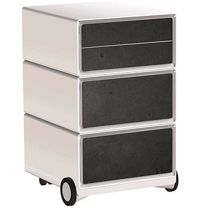 Image PAPERFLOW easyOffice Industrial Rollcontainer weiß, bunt 4 Auszüge 39,0 x 43,6 x 64,2 cm