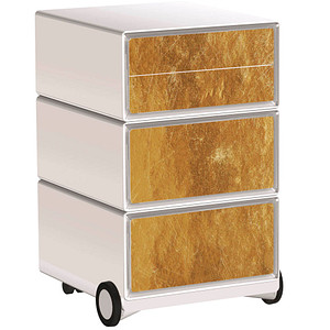 Image PAPERFLOW easyOffice Classic Chic Rollcontainer weiß, bunt 4 Auszüge 39,0 x 43,6 x 64,2 cm