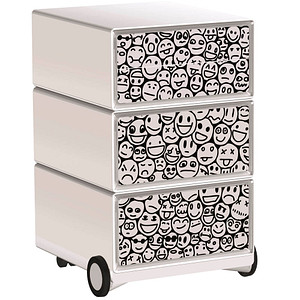 Image PAPERFLOW easyOffice Business Rollcontainer weiß, bunt 4 Auszüge 39,0 x 43,6 x 64,2 cm