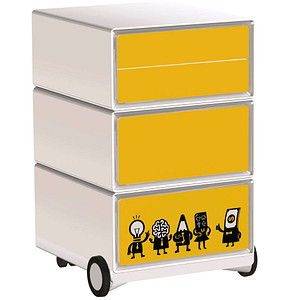 Image PAPERFLOW easyOffice Business Rollcontainer weiß, bunt 4 Auszüge 39,0 x 43,6 x 64,2 cm