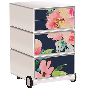 Image PAPERFLOW easyOffice Garden Factory Rollcontainer weiß, bunt 4 Auszüge 39,0 x 43,6 x 64,2 cm