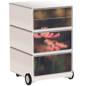 Image PAPERFLOW easyOffice Garden Factory Rollcontainer weiß, bunt 4 Auszüge 39,0 x 43,6 x 64,2 cm