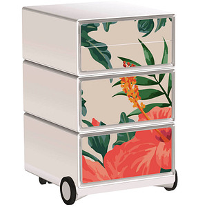 Image PAPERFLOW easyOffice Garden Factory Rollcontainer weiß, bunt 4 Auszüge 39,0 x 43,6 x 64,2 cm
