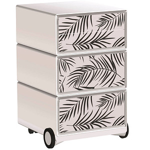 Image PAPERFLOW easyOffice Black & White Rollcontainer weiß, schwarz 4 Auszüge 39,0 x 43,6 x 64,2 cm