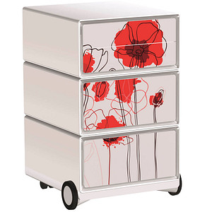Image PAPERFLOW easyOffice Garden Factory Rollcontainer weiß, bunt 4 Auszüge 39,0 x 43,6 x 64,2 cm