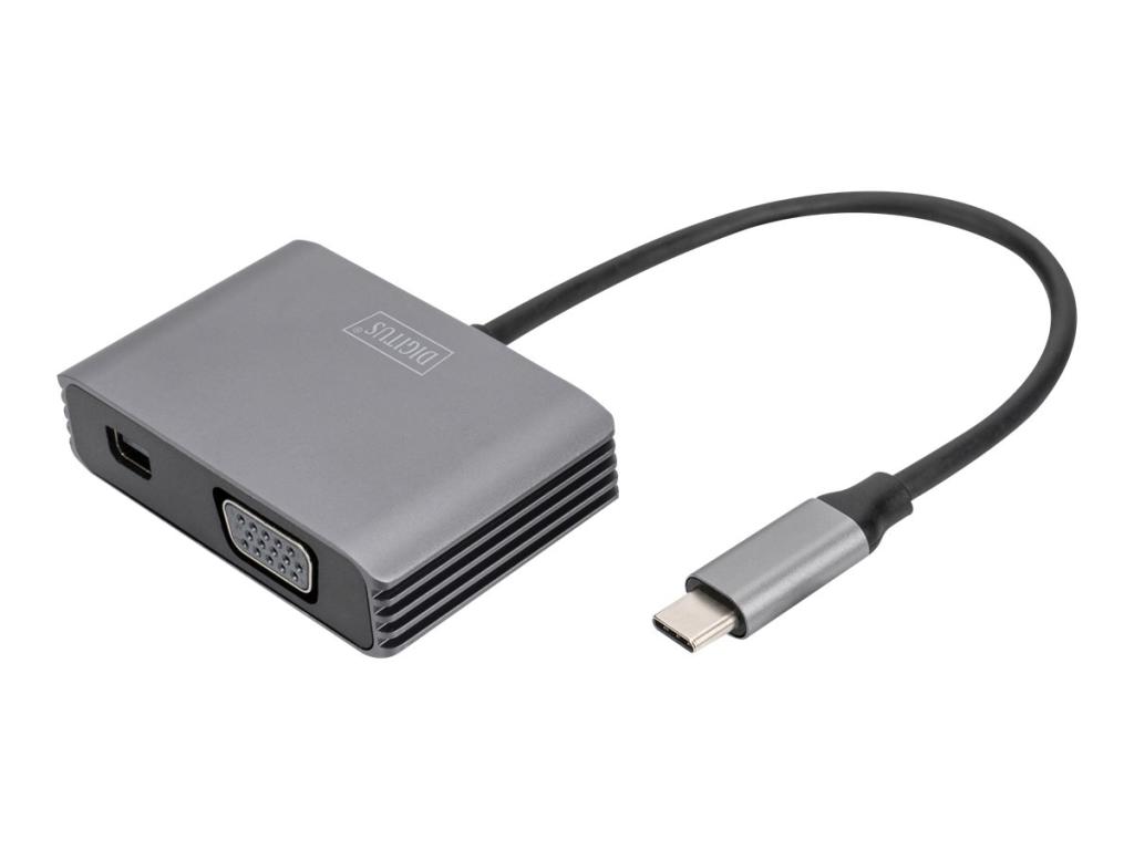 Image DIGITUS USB-C 4K 2in1 Mini DisplayPort + VGA Grafik-Adapter