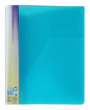 Image EXXO by HFP Ringbuch / Ringmappe / Ringordner, A4, aus PP, mit Stegtasche und Innentasche, mit 4er D-Ring-Mechanik, Farbe: transparent türkis– 1 Stück