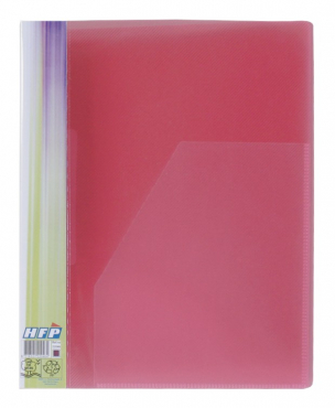 Image EXXO by HFP Ringbuch / Ringmappe / Ringordner, A4, aus PP, mit Stegtasche und Innentasche, mit 4er D-Ring-Mechanik, Farbe: transparent rot– 1 Stück