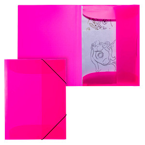 Image HERMA Eckspannermappe, aus PP, DIN A3, neon-pink