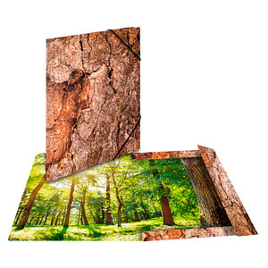 Image HERMA Eckspannermappe "Nature", DIN A3, Karton, Wood
