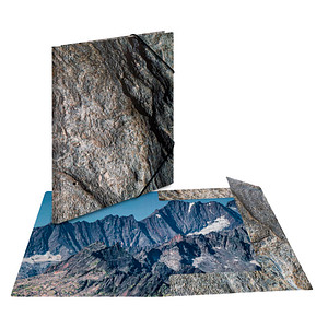 Image HERMA Eckspannermappe "Nature", DIN A4, Karton, Stone
