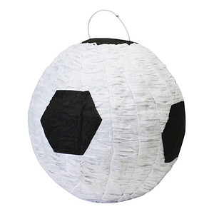 Image amscan® Piñata schwarz/weiß Fußball Ø 26,6 cm