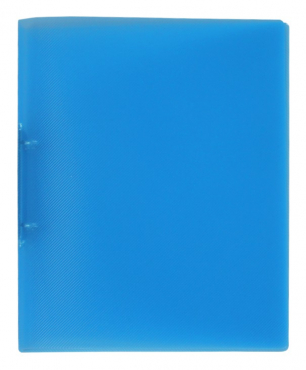 Image EXXO by HFP Ringbuch / Ringmappe / Ringordner, A4, aus PP, mit 2er Rundringmechanik und selbstklebenden Rückenschild, Farbe: transparent blau – 1 Stück