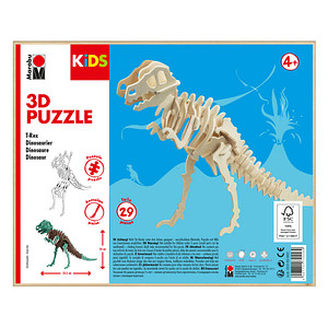 Image Marabu KiDS 3D Puzzle "T-Rex Dinosaurier", 29 Teile