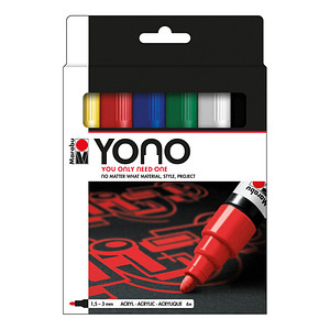 Image Marabu Acrylmarker "YONO", 1,5 - 3,0 mm, 6er Set
