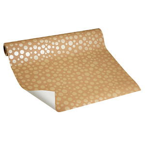 Image JUNG SCHÖNER VERPACKEN Geschenkpapier Ballero Punkte braun, 20,0 m