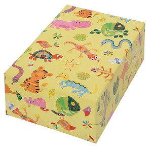 Image JUNG SCHÖNER VERPACKEN Geschenkpapier Fantasia Tiere mehrfarbig, 20,0 m