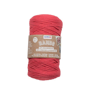Image GLOREX Makramee Garn rot Bands