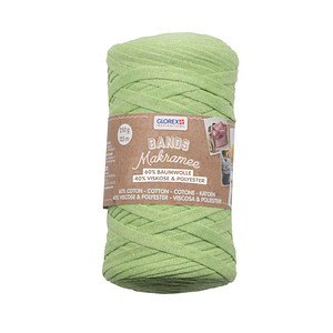 Image GLOREX Makramee Garn grün Bands