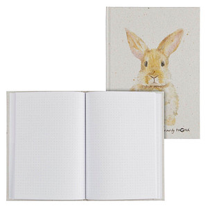 Image PAGNA Notizbuch Hase DIN A5 punktraster, beige Hardcover 128 Seiten
