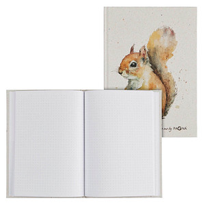 Image PAGNA Notizbuch Eichhörnchen DIN A5 punktraster, beige Hardcover 128 Seiten