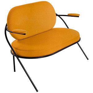 Image PAPERFLOW 2-Sitzer Sofa SATURNE safran schwarz Kunstleder