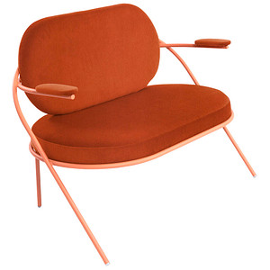 Image PAPERFLOW 2-Sitzer Sofa SATURNE rost rosa Kunstleder