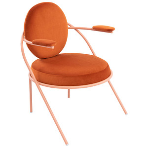 Image PAPERFLOW Sessel SATURNE rost rosa Stoff