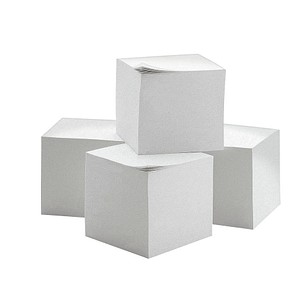 Image Notizwürfel weiß 9,0 x 9,0 cm, ca. 800 Blatt, 4 Blöcke