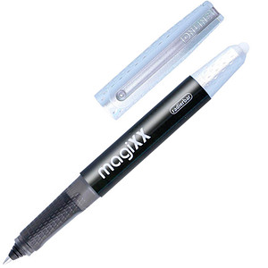 Image ONLINE® MagiXX Tintenroller schwarz/silber 0,7 mm, Schreibfarbe: blau, 1 St.