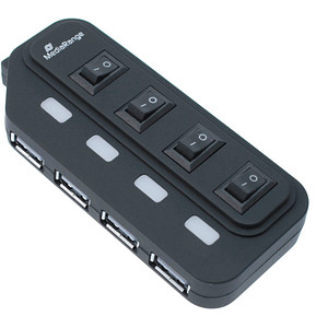 Image MediaRange USB 3.0 Hub 1:4 with seperate
