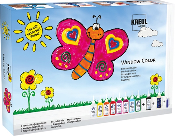 Image KREUL Fenstermalfarben farbsortiert 8x 80,0 ml