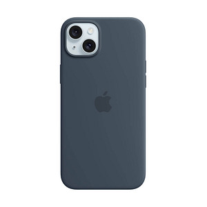 Image Apple Silikon Case mit MagSafe Handy-Cover für Apple iPhone 15 Plus sturmblau
