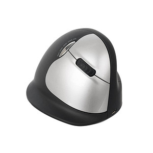 Image r-go HE Ergo Vertical Mouse Größe L rechts Maus ergonomisch kabellos schwarz, silber