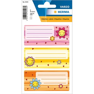 Image HERMA Buchetiketten "Blumengesichter", 76 x 35 mm