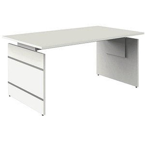 Image kerkmann Wangen-Schreibtisch Form 4, (B)1.600 mm, weiß