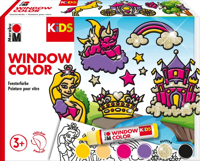 Image Marabu KiDS Window Color-Set "Prinzessin", 6 x 25 ml