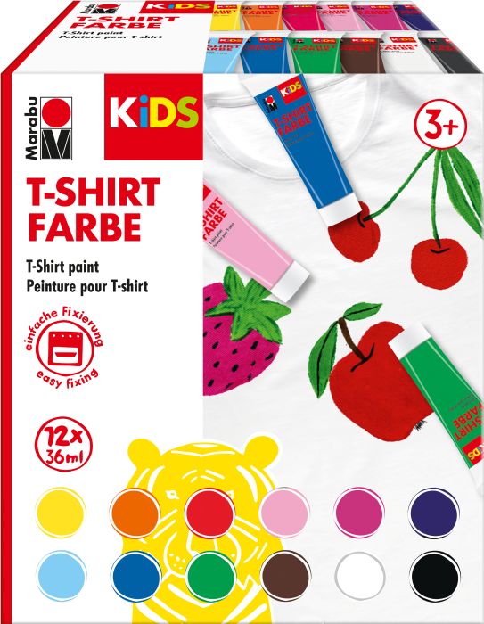 Image Marabu KiDS T-Shirt Farbe, Tube, 36 ml, 12er Set